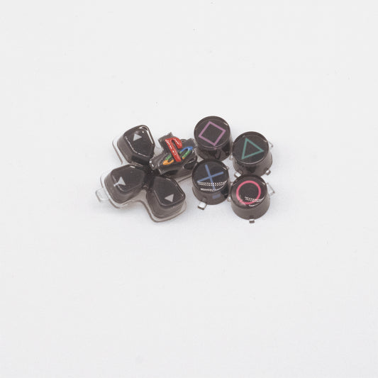 Grey 30th Anniversary PS5 DualSense Retro and Glass 6-piece Button Set