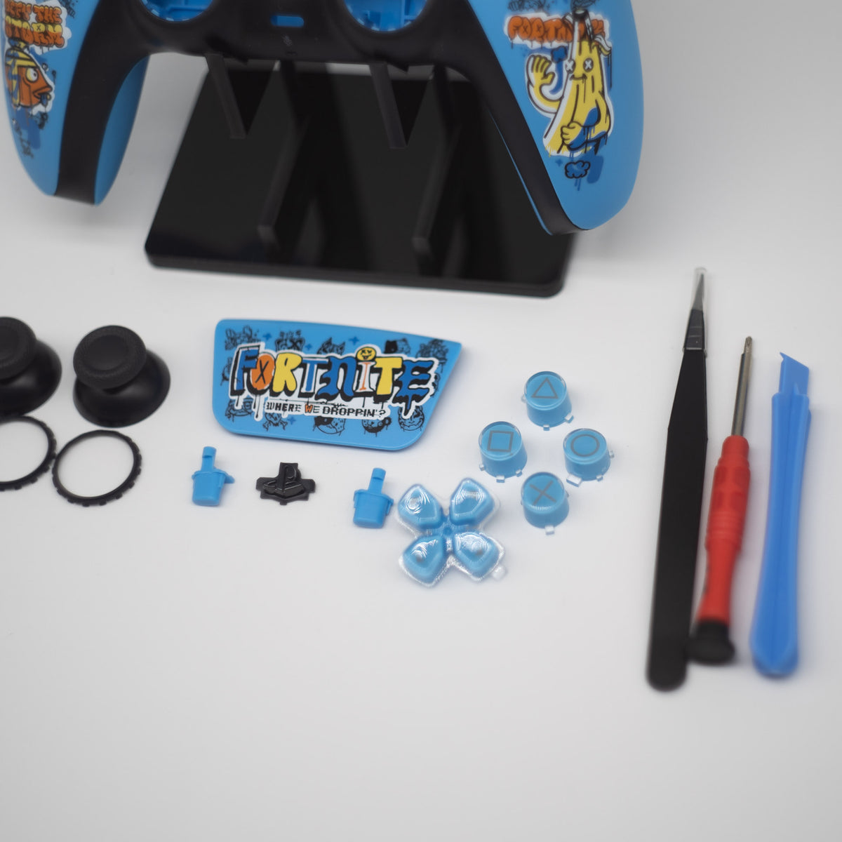 Fortnite PS5 controller faceplate kit with install tools