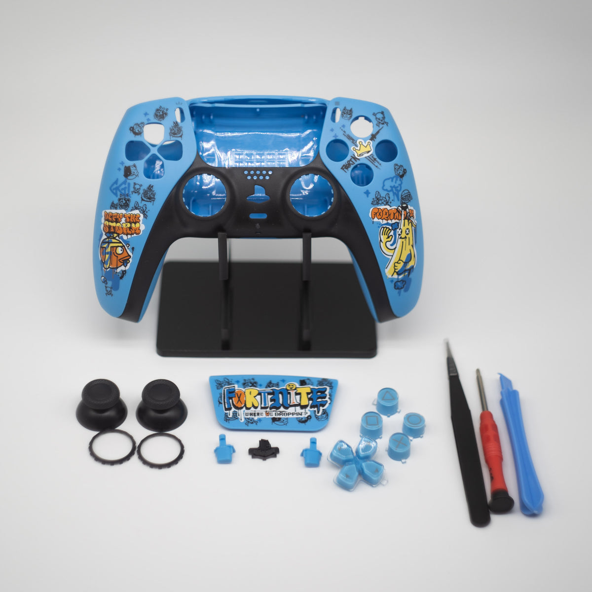 Fortnite style PS5 DualSense controller replacement shell kit