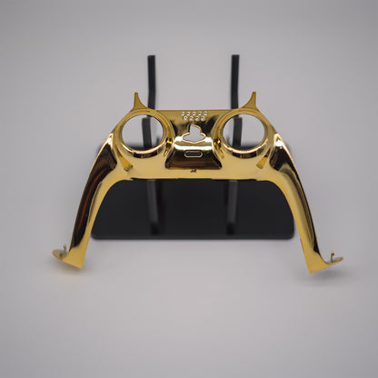 Glossy Gold Plated PS5 DualSense trim shell faceplate